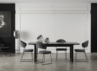 Dining room table with 4 armchairs dining set dining group furniture 5-piece set